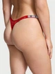 Трусики тонг Вікторія Сікрет Shine Strap Lace Thong Panty - L - Червоний - зображення 2