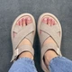 Женские анатомические босоножки сандалии ITstyle из натуральной замши Бежевые 39 (1457) - изображение 8