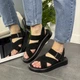Жіночі анатомічні босоніжки сандалі ITstyle з натуральної замші Чорні 40 (1457) - зображення 5
