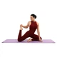 Килимок для фітнесу та йоги SP-Sport Eco Friendly Yoga Mat 8546 розмір 183x61x1см Violet - зображення 9