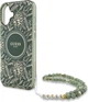 Панель Guess IML Flowers Allover Electro With Pearl Strap MagSafe для Apple iPhone 16 Plus Green (GUHMP16MHCPOFPA) - зображення 5
