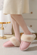 Slippers Женские домашние тапочки с мехом 38–39— тёплые, мягкие, закрытые тапочки для дома , розовые KT8003832 - изображение 5