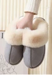Slippers Женские домашние тапочки с мехом — тёплые, мягкие, закрытые тапочки для дома 36–37, серые KT8003841 - изображение 3