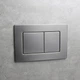 Панель змиву Koer KT-0612-07 240x160x10mm з нержавіючої сталі, кнопка квадр. (колір графіт) (KR6122) - зображення 2