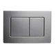 Панель змиву Koer KT-0612-07 240x160x10mm з нержавіючої сталі, кнопка квадр. (колір графіт) (KR6122) - зображення 3
