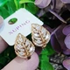 Серьги Xuping Jewelry длина 1.7см ширина 1.2см медицинское золото позолота 18К с1611 - изображение 2