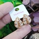 Серьги Xuping Jewelry длина 1.7см ширина 1.2см медицинское золото позолота 18К с1611 - изображение 5