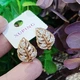 Серьги Xuping Jewelry длина 1.7см ширина 1.2см медицинское золото позолота 18К с1611 - изображение 6