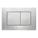 Панель змиву Koer KT-0612-02 240x160x10mm з нержавіючої сталі, кнопка квадратна SUS304 (KR6120) - зображення 4