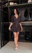 Жіночий комбінезон з квітковим принтом корсетного крою чорний з рожевим 42-44 RT5186 - зображення 2