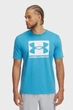Чоловіча блакитна футболка UA ABC CAMO BOXED LOGO SS Under Armour S 1361673-452 - изображение 1