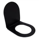 Сидіння для унітаза Qtap (Robin 490) 425x363x50 мм, Matt Black, з мікроліфтом Slim Duroplast, Quick Release QTSC179MB48676 - зображення 3