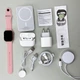 Комплект Megabox 6в1 - Watch 9 / Air Pro 2 / Battary Pack / MagSafe / 20W Type-С / Кабель 3х / Ремешок (Розовый) - изображение 3