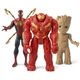 Игровой набор больших фигурок Spider-Man, Hulkbuster, Groot Marvel Мстители 30 см (3 шт) со звуком и светом - изображение 1