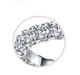 Кольцо из серебра S925 с муассанитом, женское, дорожка, с сертификатом GRA 19р - изображение 4