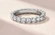 Кольцо из серебра S925 с муассанитом, женское, дорожка, с сертификатом GRA 19р - изображение 5