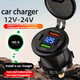 Врезная USB розетка 12 24 V 4 порта с вольтметром 2 USB C PD 2 USB A QC 3.0 - изображение 2