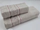 Набор 2 махровых полотенца для ванной VIP COTTON FILIZ-N, беж. 70*140см + 50*90см - изображение 1