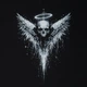 Футболка с рисунком Angel Skull 2XL Combat Black - изображение 3