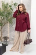 Рубашка plus size із софту вільного крою ST-Style 72561 66-68 Бордовий - зображення 2