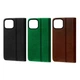 Чехол-книжка Fibra Leather Flip для iPhone 15, темно-зеленый - изображение 2