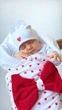 Плед летний HelloWorld белый с красными сердечками - изображение 8