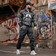 Спортивний костюм з принтом Viking Куртка з капюшоном + Штани чорний розмір XL - зображення 4