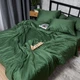 Комплект постельного белья Moon&Star Сатин Premium Green Velvet King Size 220x240 наволочки 4х70х70 (MS-820012814) - изображение 4