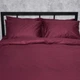 Комплект постільної білизни Moon&Star Satin Stripe Burgundy Luxe Полуторний Євро 160х220наволочки 2х70х70 (MS-820012937) - зображення 2