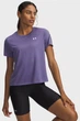 Футболка жіноча UA Tech WM Tape SS-PPL Under Armour MD 6003915-520 - зображення 1