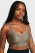 Жіночий коричневий топ UA Infinity Mid 2.0 Bra Under Armour S 1384123-200 - изображение 2