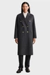 Жіноче сіре вовняне картате пальто CHECKED HANDSTITCHED COAT Gant L 4751150 - изображение 1