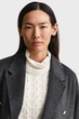 Жіноче сіре вовняне картате пальто CHECKED HANDSTITCHED COAT Gant L 4751150 - изображение 6