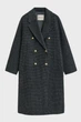 Жіноче сіре вовняне картате пальто CHECKED HANDSTITCHED COAT Gant L 4751150 - изображение 7