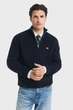 Чоловіча темно-синя кофта COTTON MERINO RIBBED HALF ZIP Gant M 8050265 - изображение 1