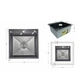 Lidz Handmade H5050HB Мойка для кухни интегрированная Decor Black PVD Honeycomb 2,5/0,5 мм LDH5050BDECPVD48369 - изображение 2