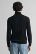 Чоловічий чорний гольф COTTON CABLE TURTLE NECK Gant S 8050607 - изображение 3