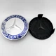 Колпачок заглушка ступицы колеса Mercedes Benz 75 мм тип 1 хром+синий - изображение 1