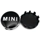Колпачок заглушка ступицы колеса Mini 56 мм черный+хром тип 1 - изображение 1