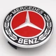 Ковпачок заглушка маточини колеса Mercedes Benz 75 мм тип 1 чорний+червоний - зображення 2