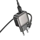 Зарядний пристрій з кабелем 2xUSB/Type-C 1 м BOROFONE BAS51A Absolute 12 W 5 V 2.4 А чорний - зображення 2