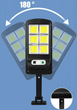 Вуличний ліхтар на сонячній батареї + пульт, Solar Light BL BK120-6COB / Світильник з датчиком руху (L) - изображение 5