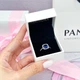 Срібна каблучка Pandora з синім квадратним каменем 193550C01 Пандора 15.5 (48) - изображение 5