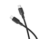 Кабель для заряджання та передачі даних USB Borofone BX113 Silicone fast charging 60W/3A Type-C to Type-C 2 метри Black - зображення 3