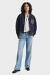Жіночий темно-синій вовняний бомбер у смужку PINSTRIPE VARSITY Gant M 4700378 - изображение 2