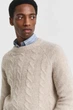Чоловічий бежевий шерстяний свитер CABLE C-NECK Gant XL 8050270 - зображення 4