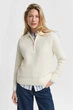 Жіноча біла кофта COTTON TEXTURE HALF ZIP Gant S 4805342 - изображение 1