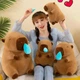 Мягкая игрушка антистресс Капибара с соплей на механизме 30 см плюш - изображение 9