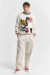 Чоловічий білий светр FLAG INTARSIA COTTON C-NECK Gant L 8040220 - изображение 2