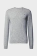 Чоловічий сірий вовняний джемпер SUPERFINE LAMBSWOOL C-NECK Gant L 87211 - изображение 5